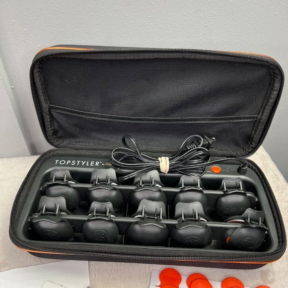 Topstyler Instyler Complete Set Case Ceramic Hair Curler Clips Combs Instruction - Picture 2 of 8